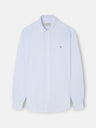 Chemise sport oxford à rayures bleu clair
