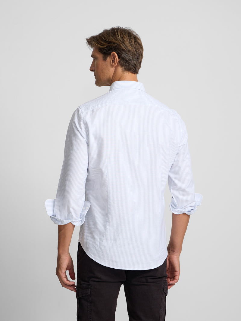 Camisa sport oxford raya media celeste