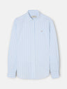 Camisa sport oxford raya ancha celeste