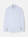 Light blue oxford striped sport shirt