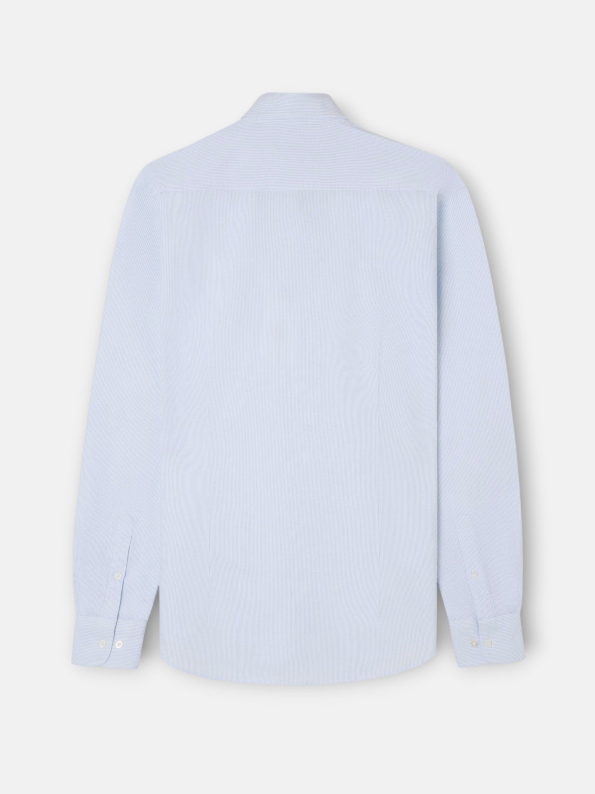Chemise sport oxford à fines rayures bleu ciel