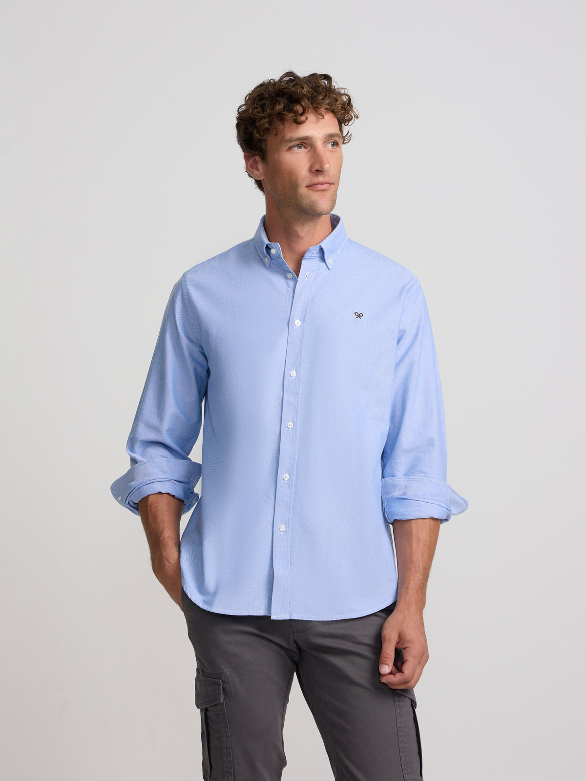 Chemise sport oxford bleu