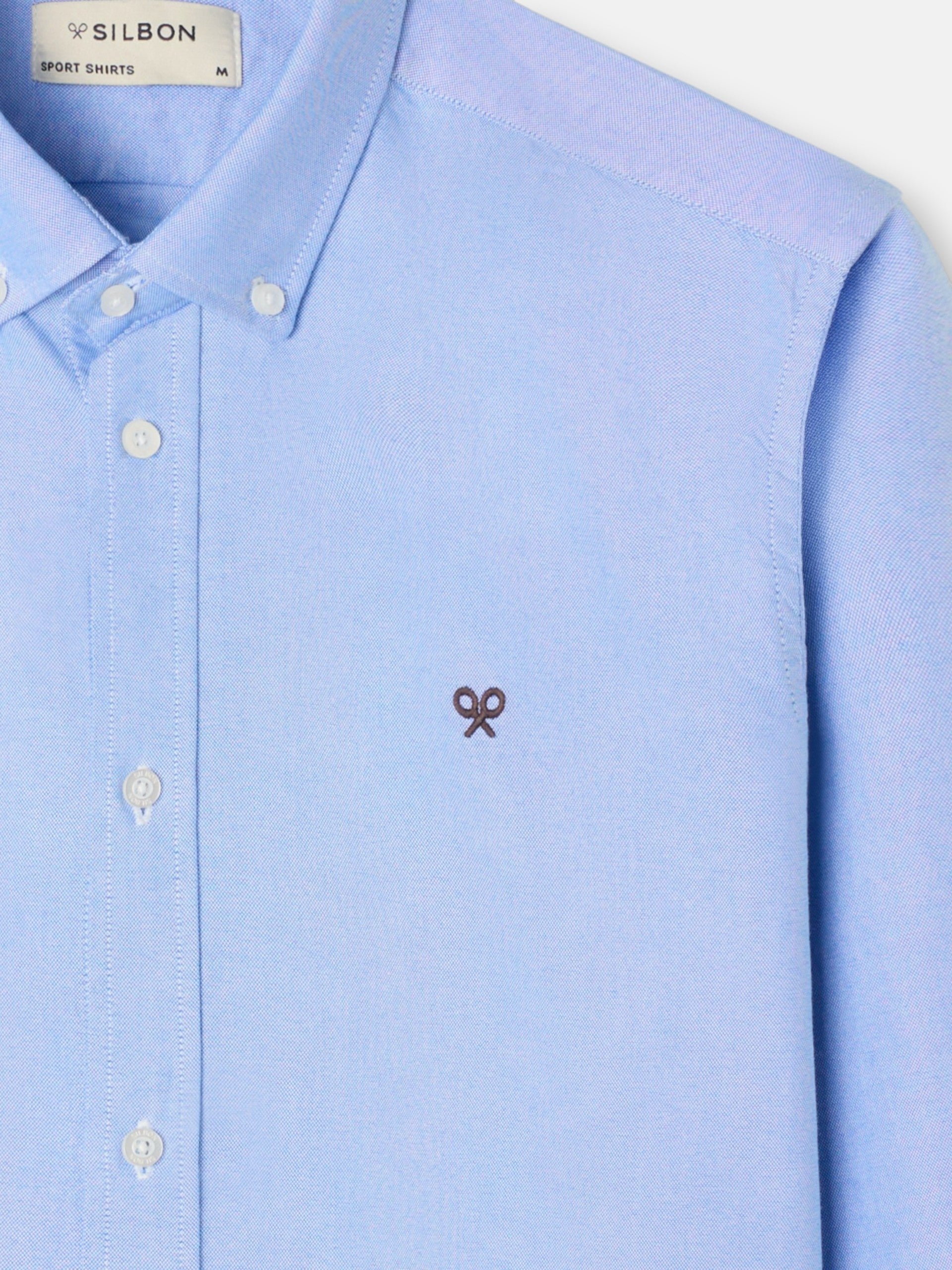 Camisa sport oxford azul