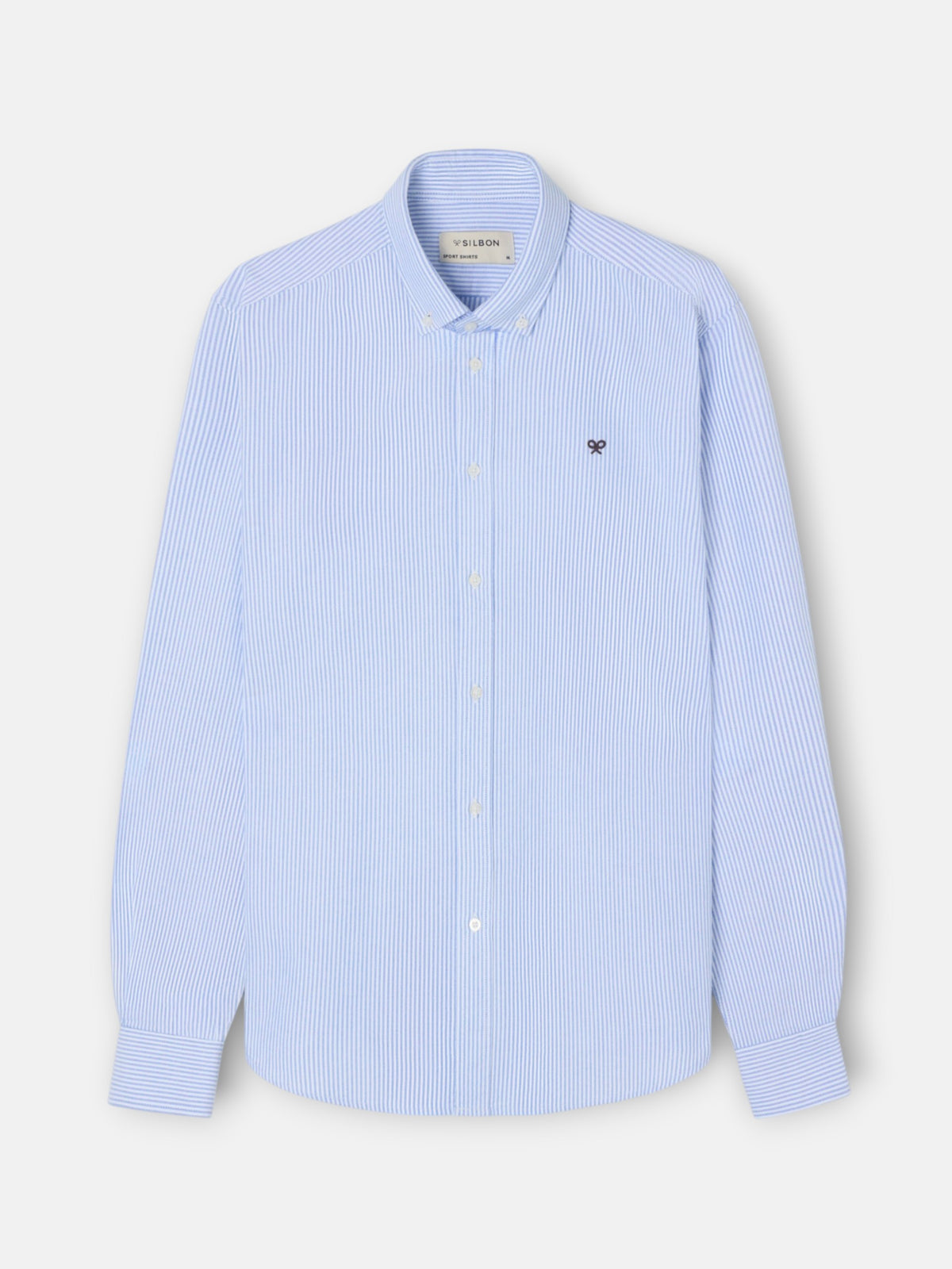 Camisa sport oxford rayas azul