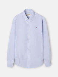 Chemise sport oxford à rayures moyennes bleu marine
