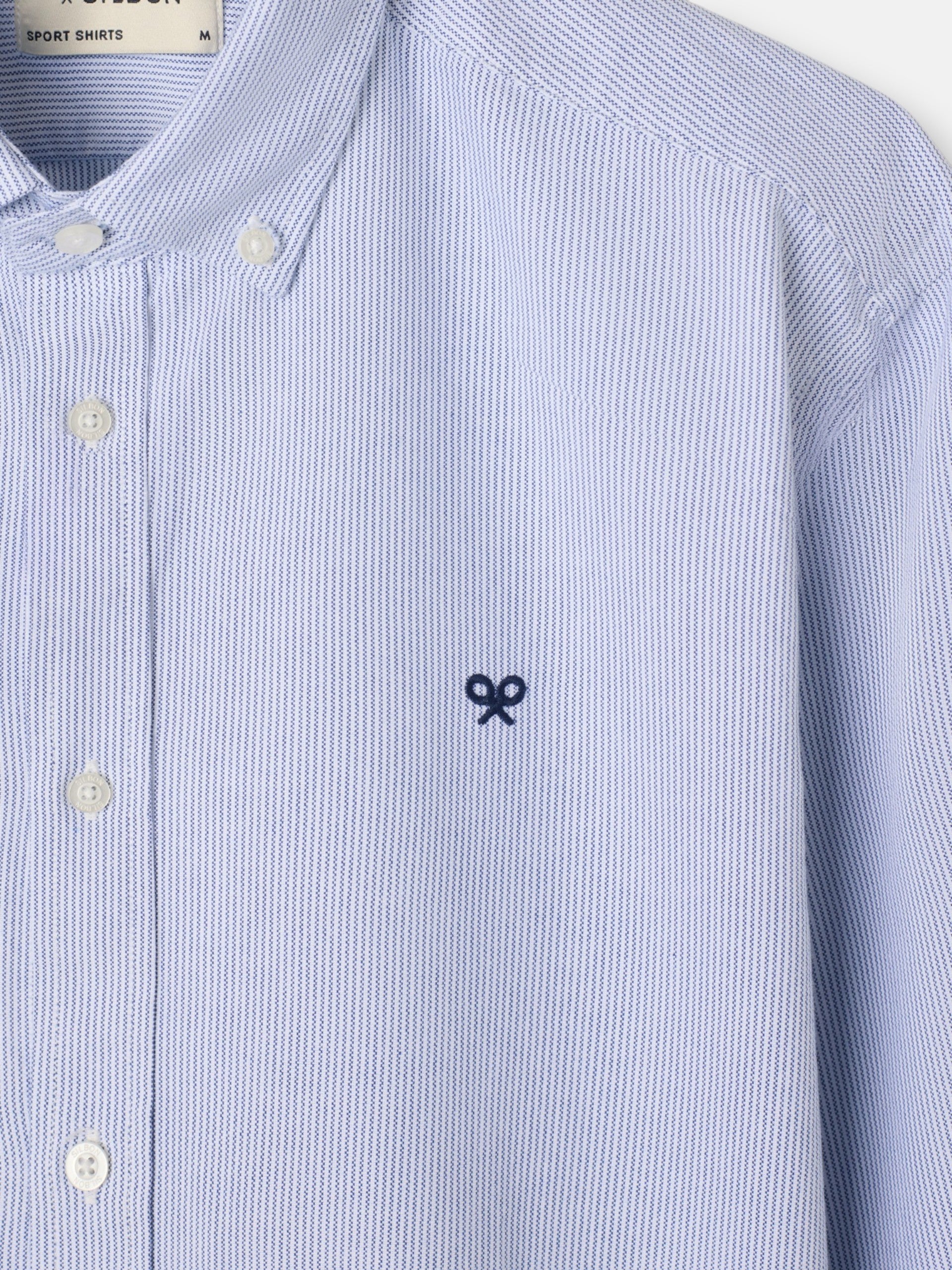 Camisa sport oxford mil rayas navy
