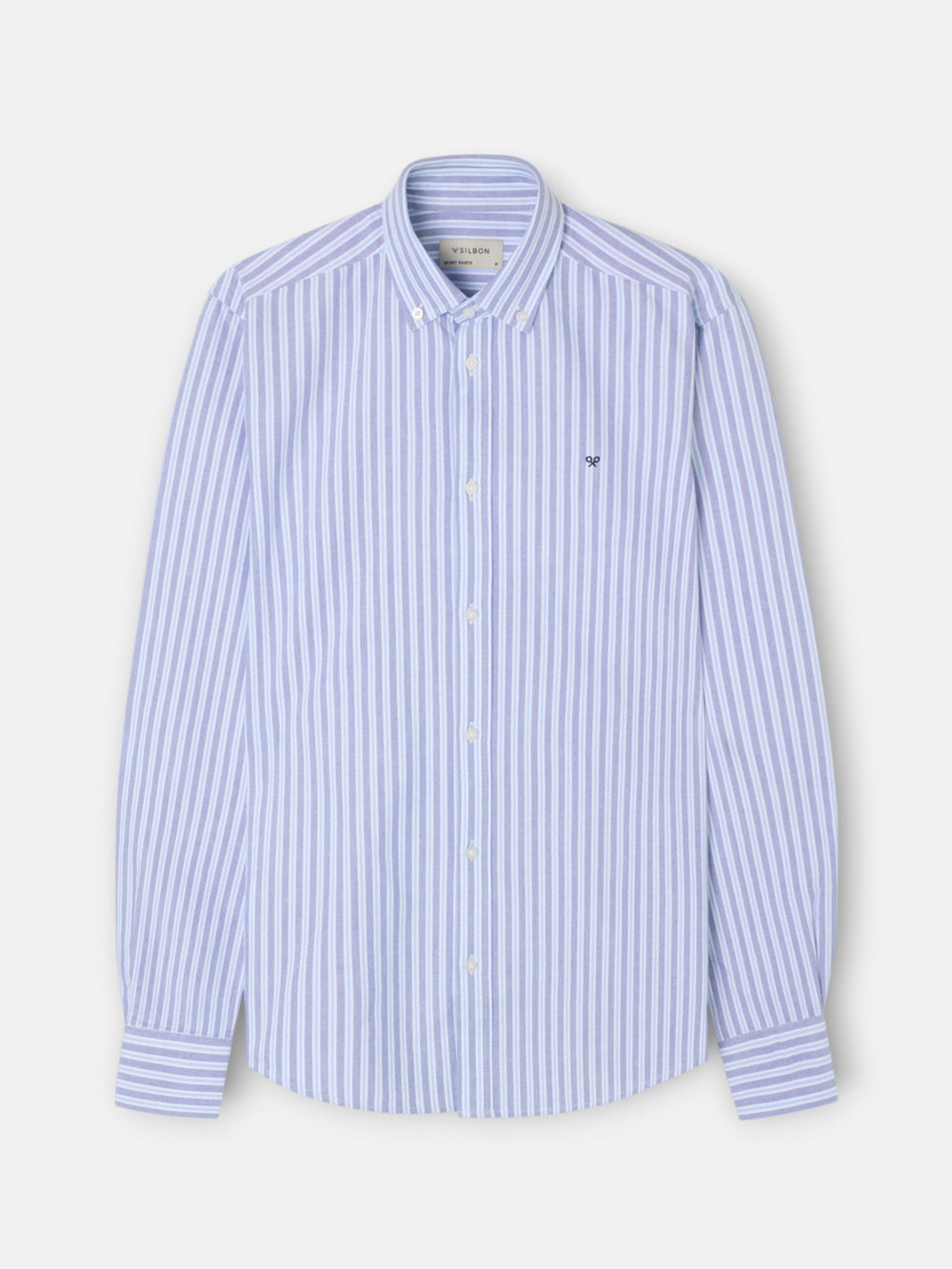 Camisa sport oxford raya bicolor navy celeste
