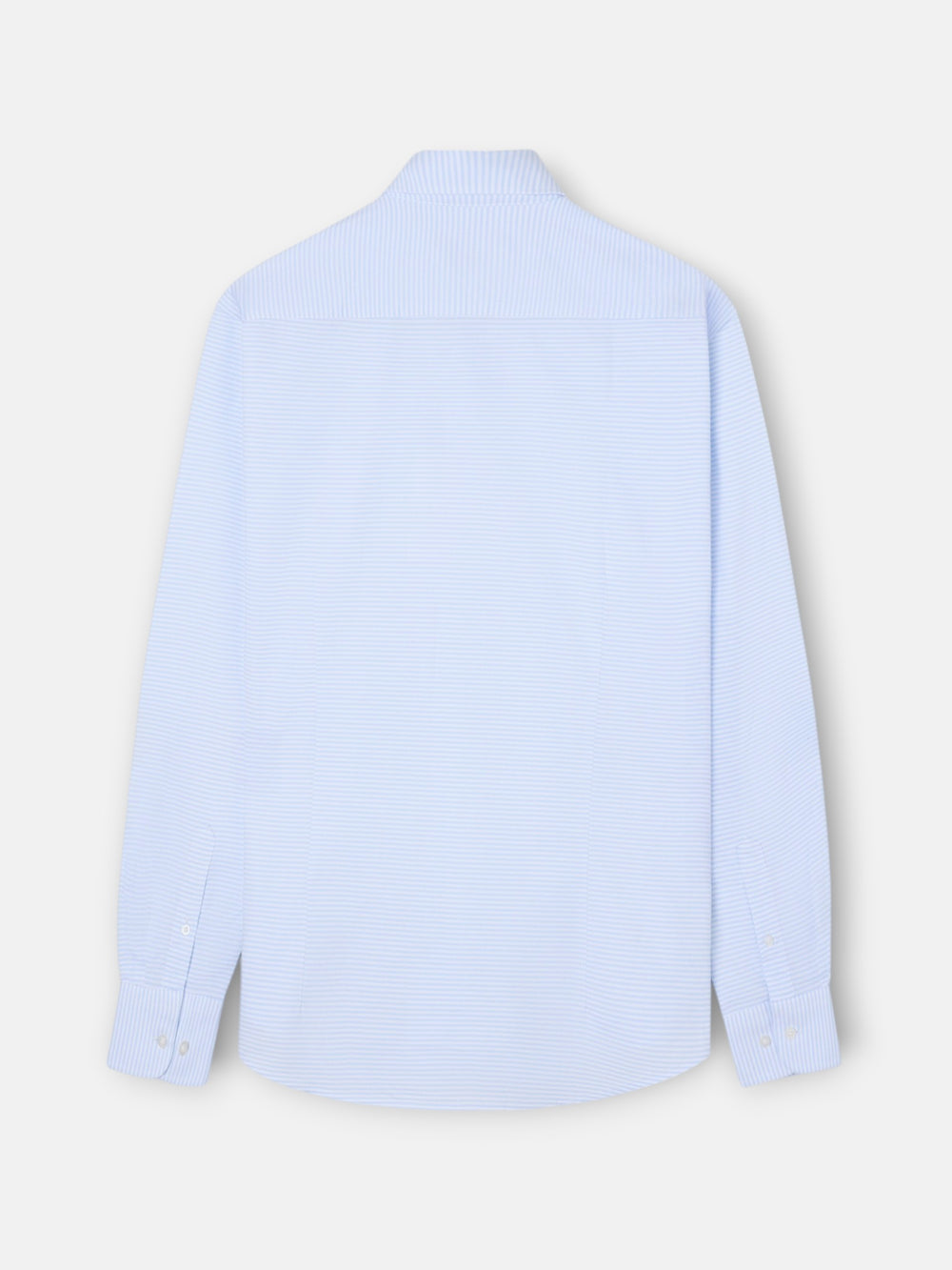 Camisa sport oxford rayas horizontales celeste