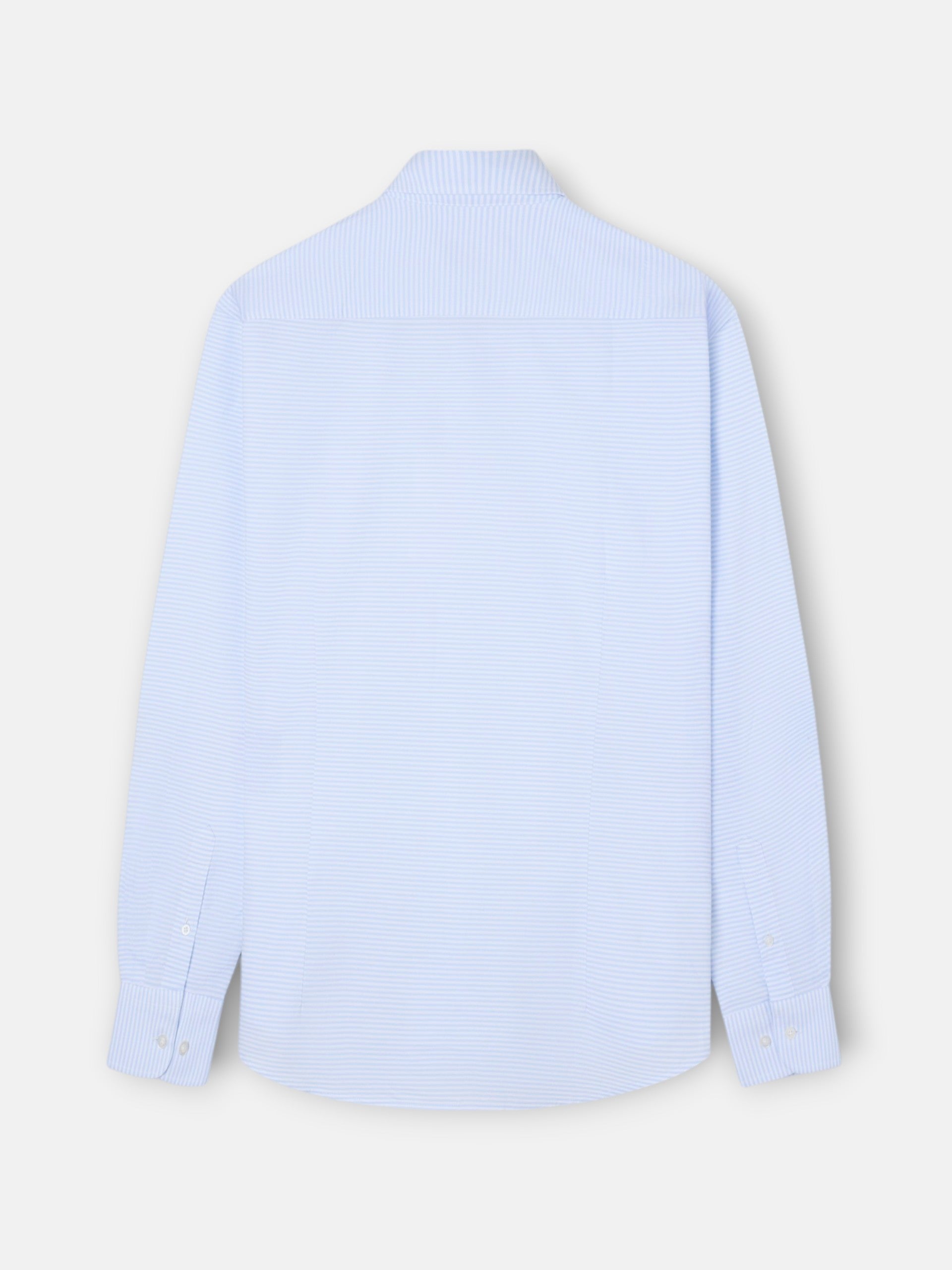 Camisa sport oxford rayas horizontales celeste