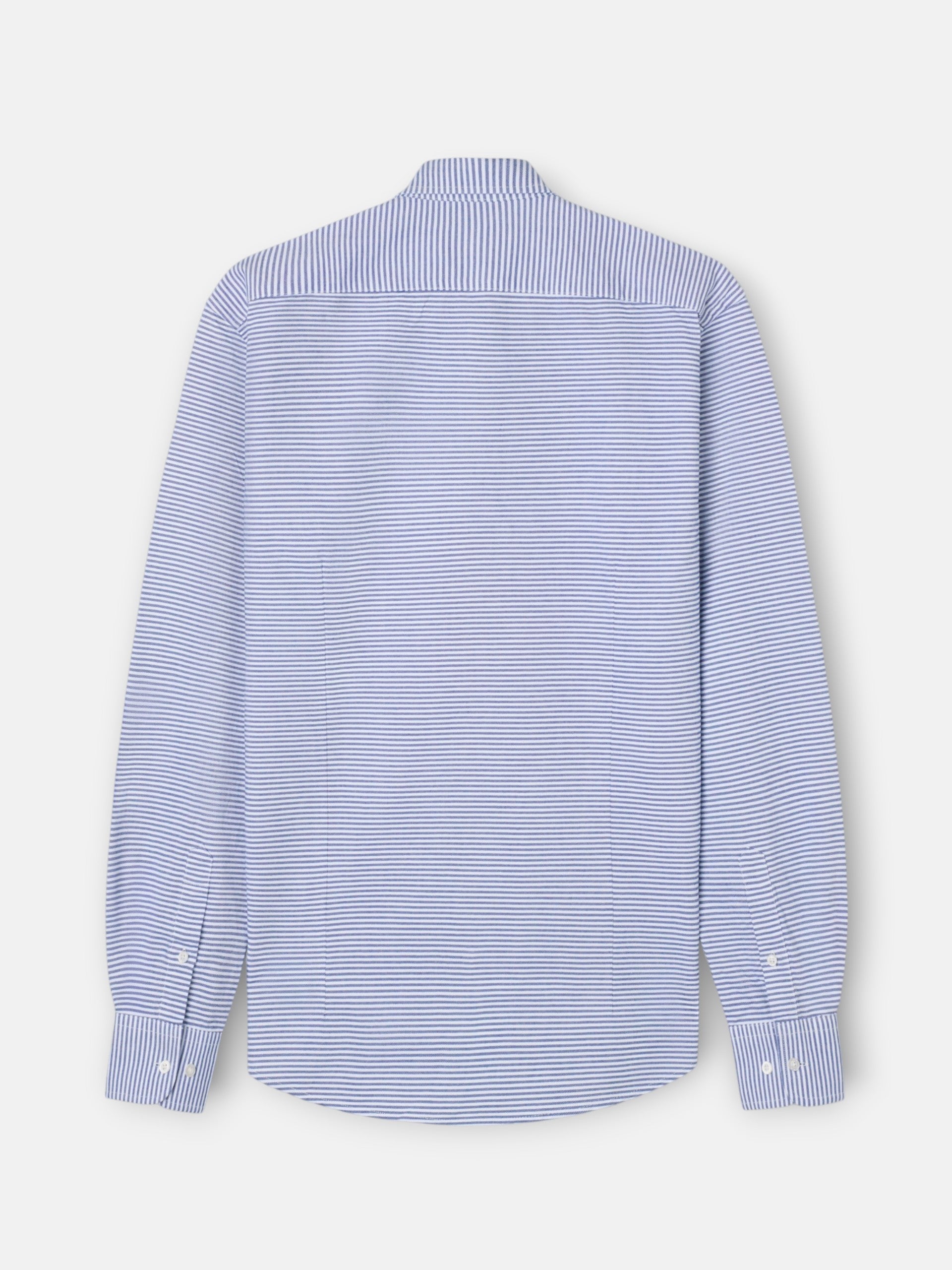 Camisa sport oxford rayas horizontales marino