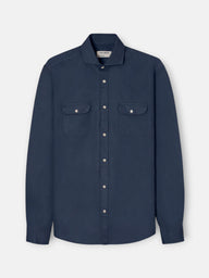 Camisa sport structure bolsillos marino