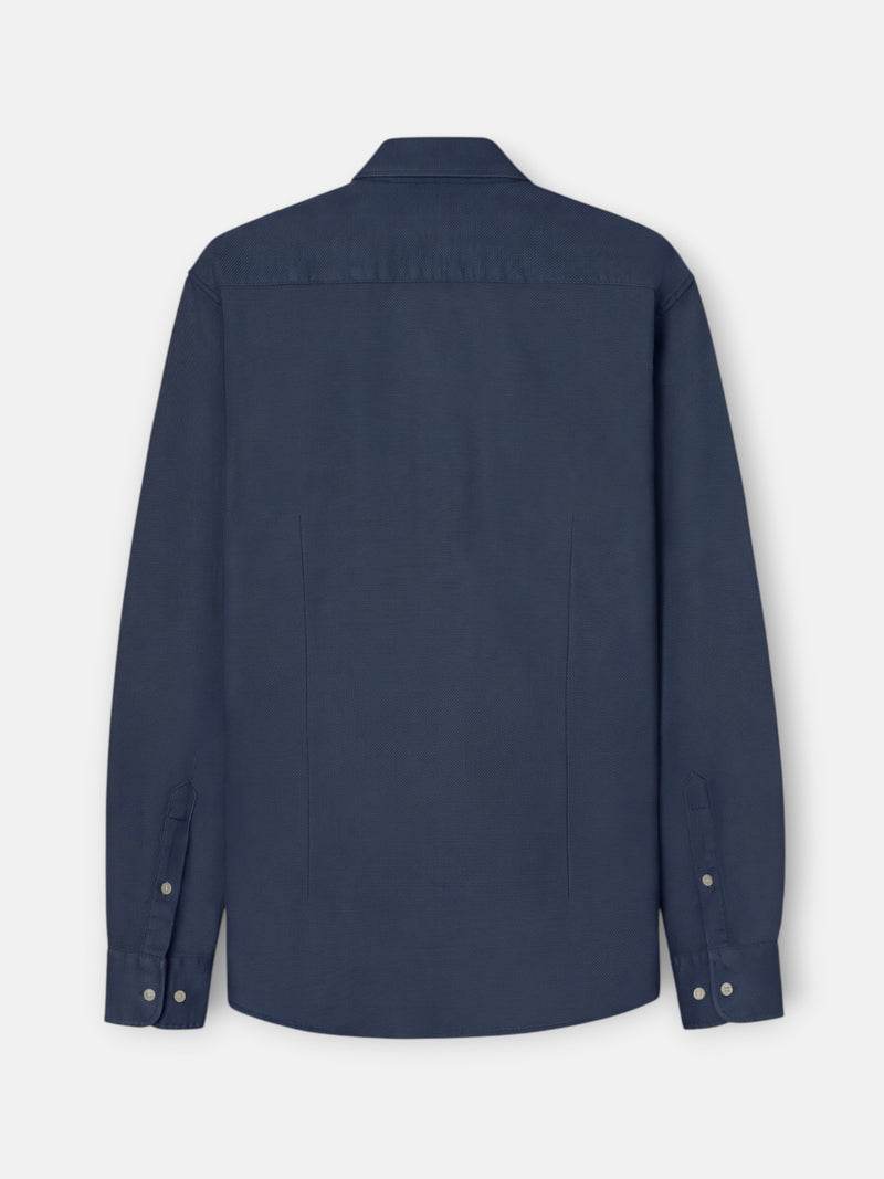 Camisa sport structure bolsillos marino