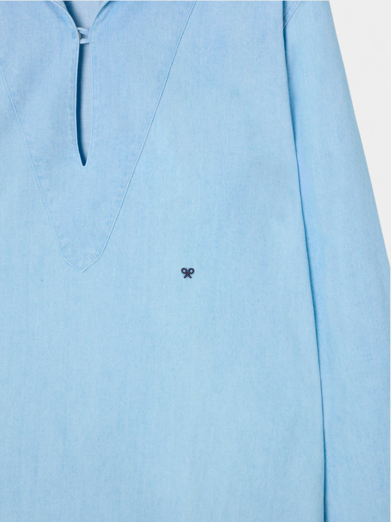 Sport cruise denim polo shirt in medium blue