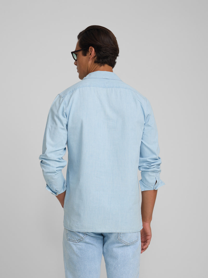 Sport cruise denim polo shirt in medium blue