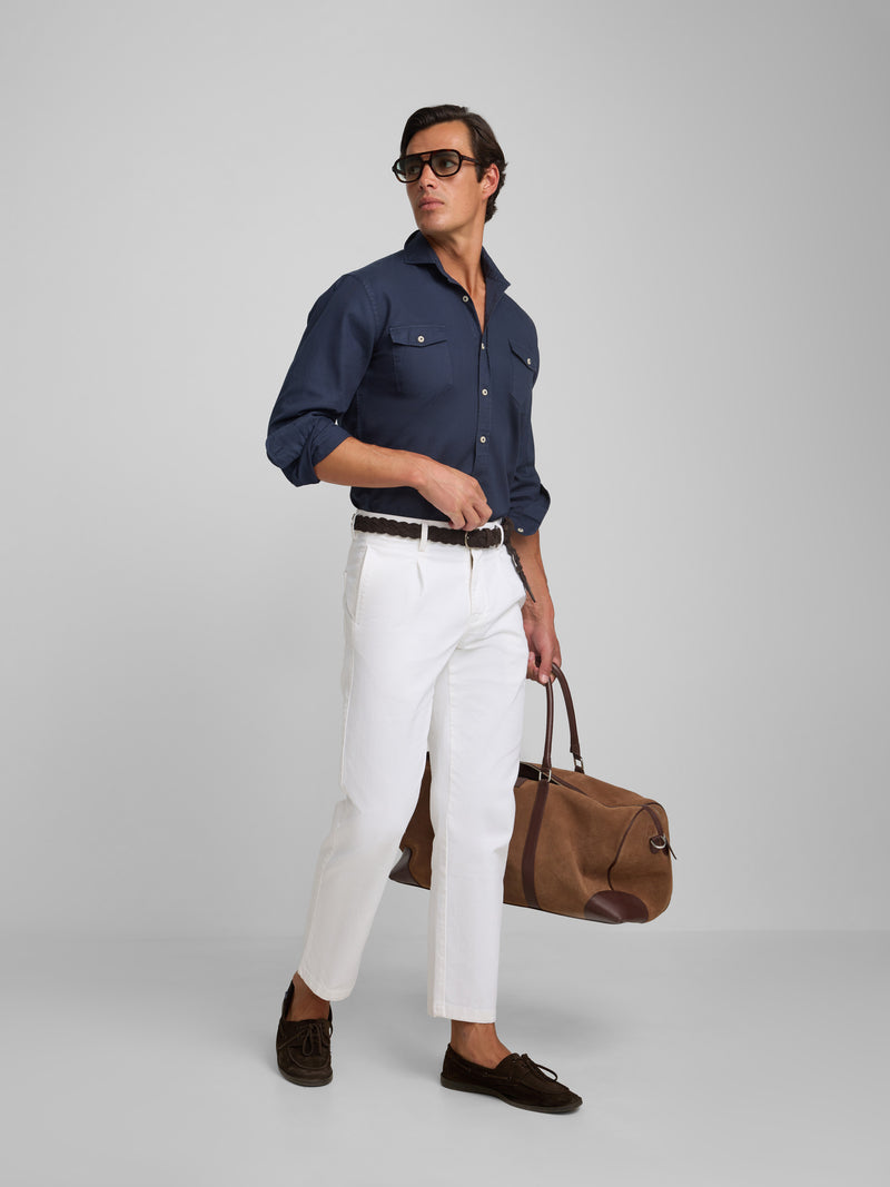 Camisa sport cruise bolsos azul-marinho