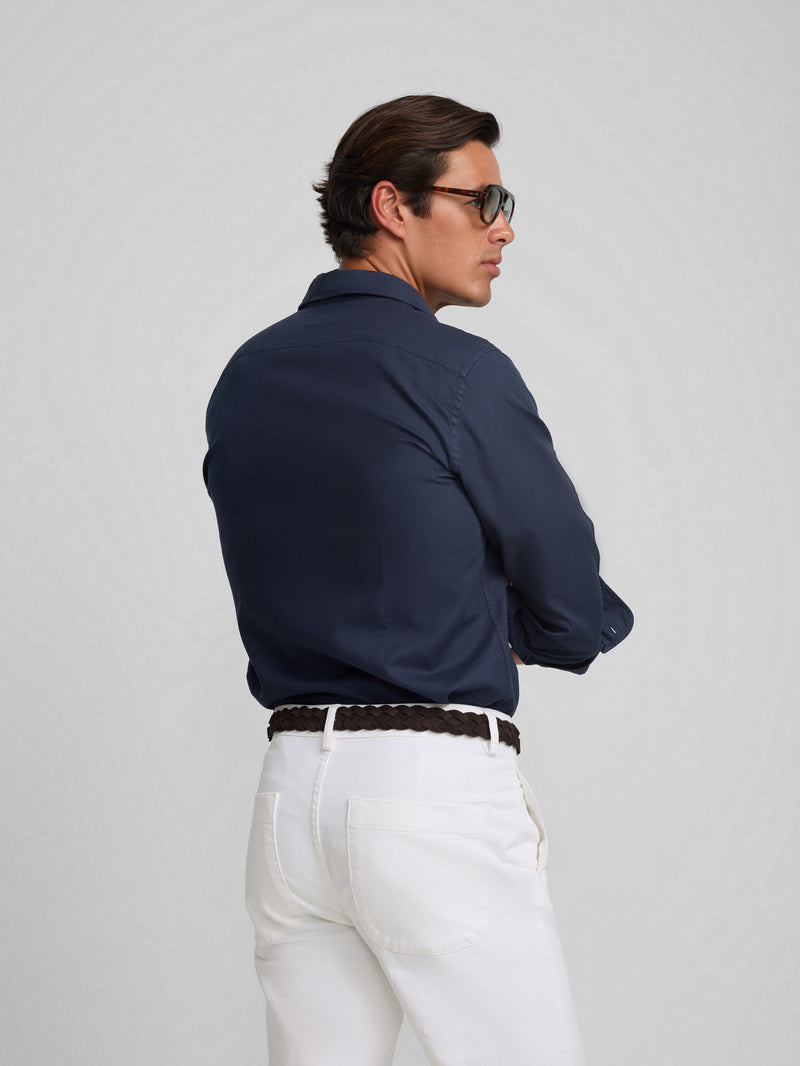 Camisa sport cruise bolsos azul-marinho