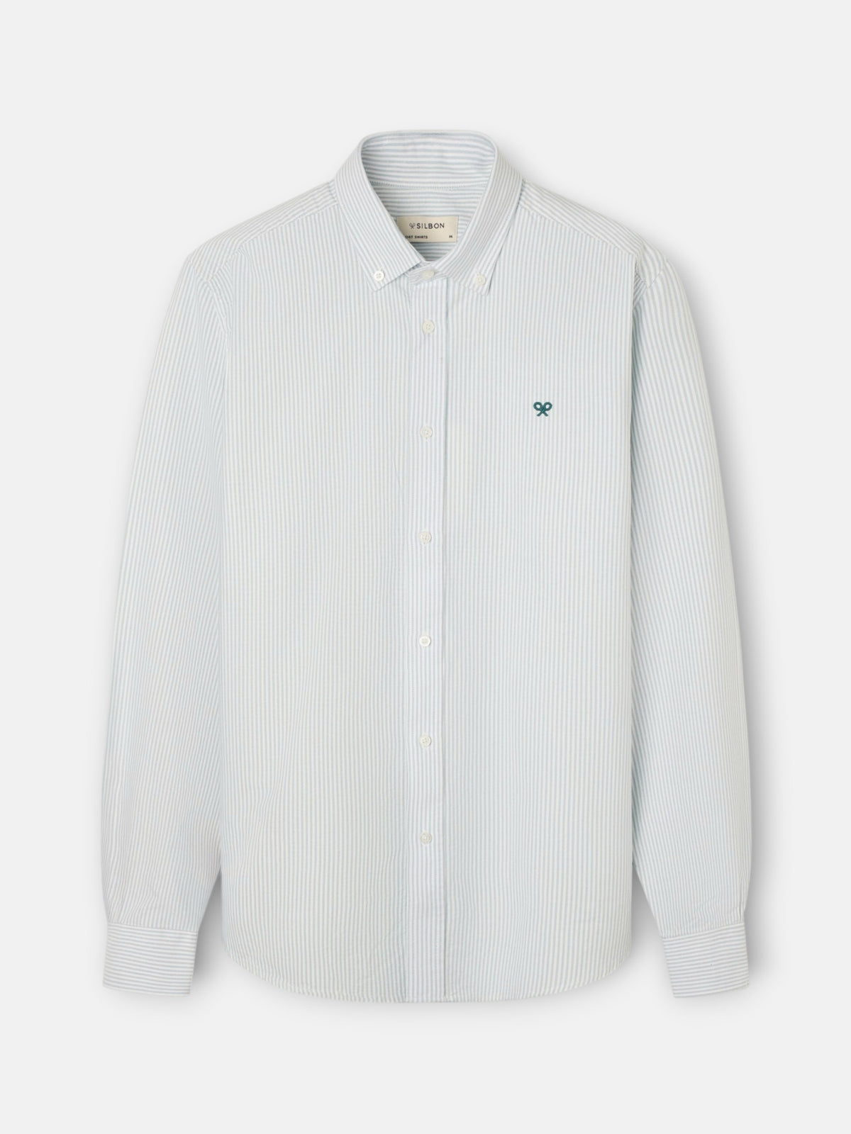 Camisa sport oxford rayas verde