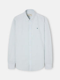 Chemise sport oxford à rayures vert moyen