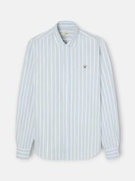 Camisa sport oxford raya ancha verde