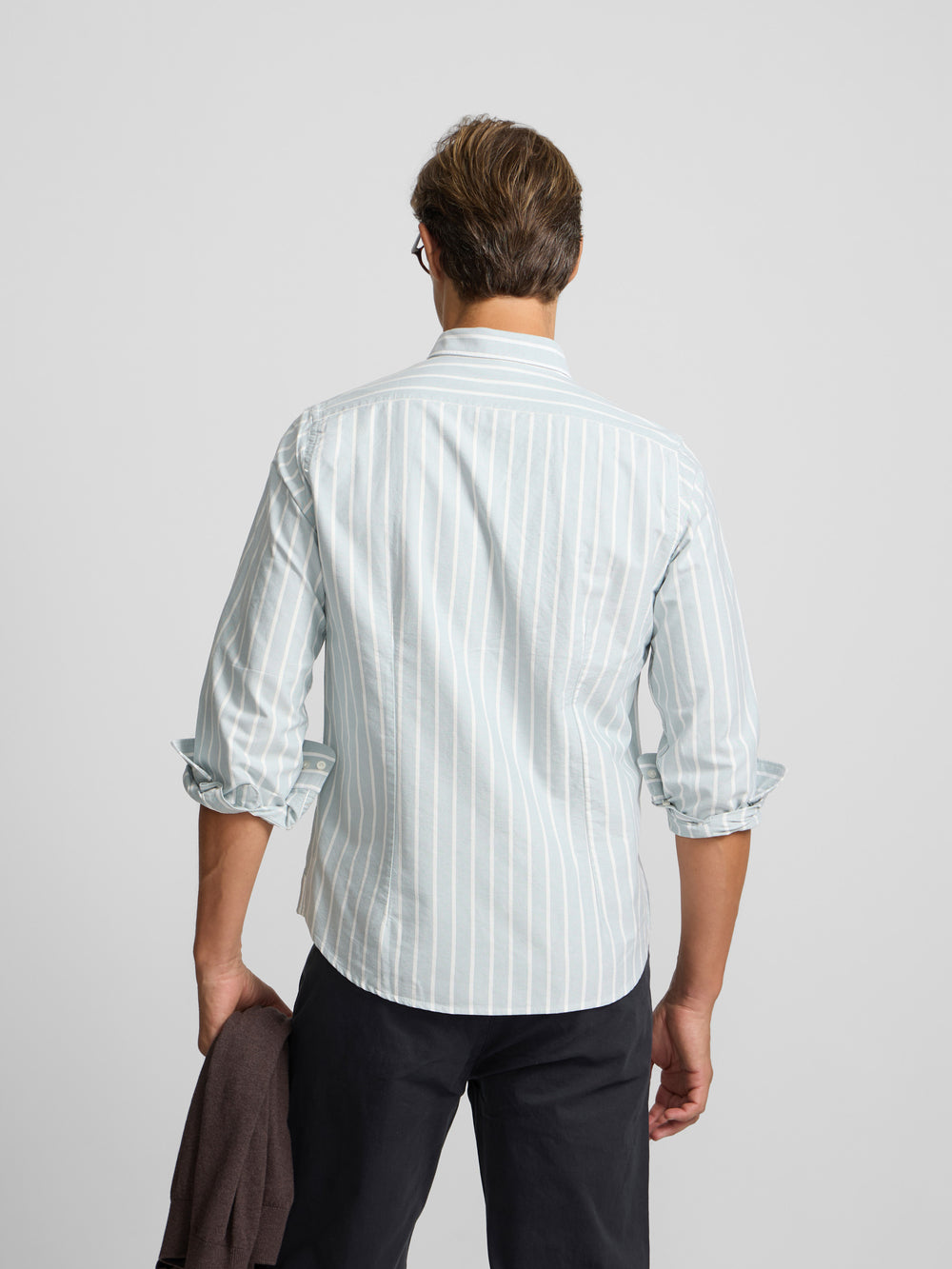 Camisa sport oxford raya ancha verde