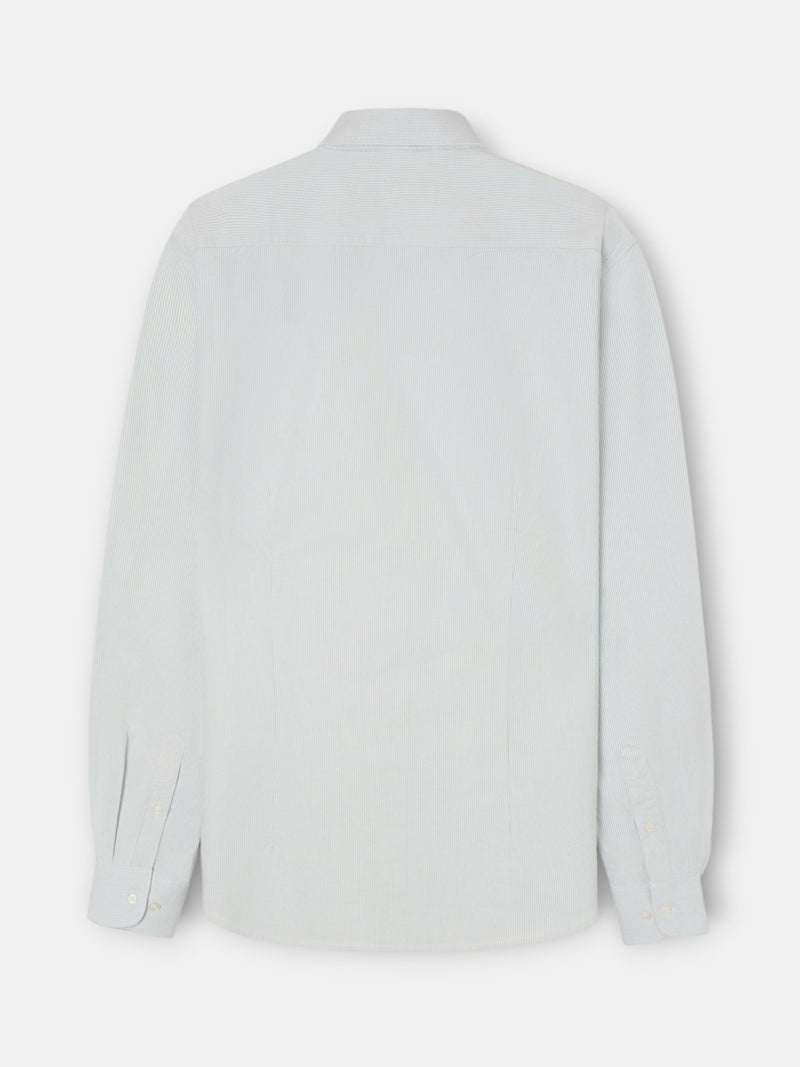 Camisa sport oxford mil rayas verde