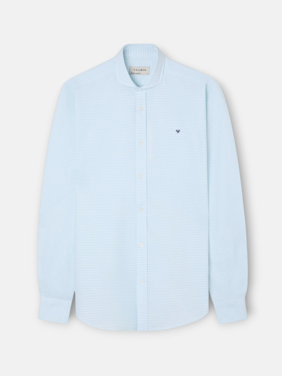 Camisa sport oxford rayas horizontales verde
