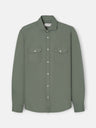 Green structured sport shirt with pockets