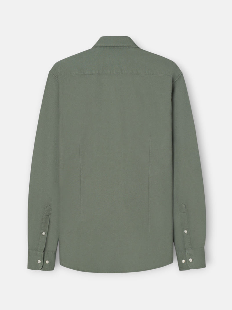 Green structured sport shirt with pockets