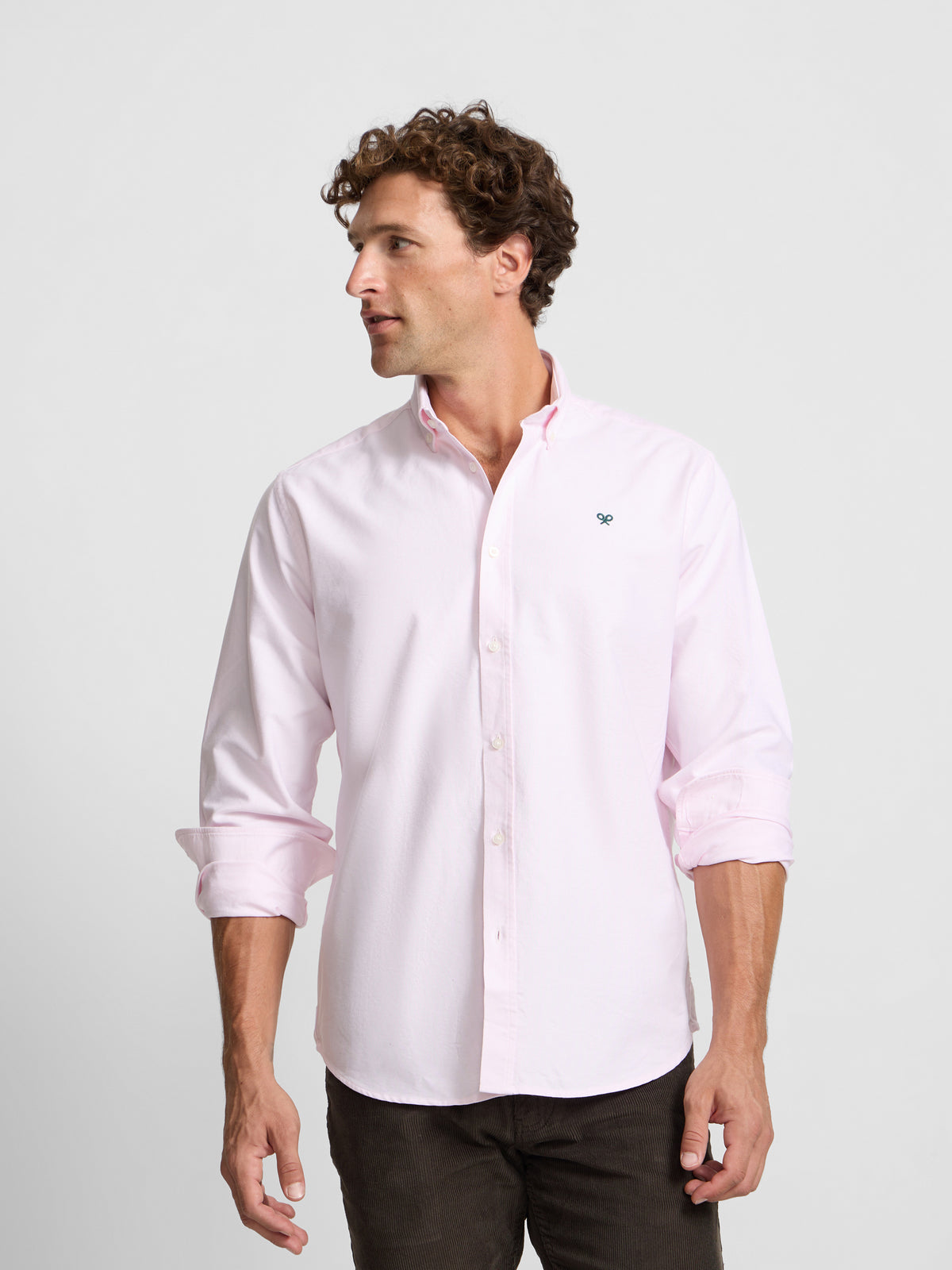 Camisa sport oxford rosa