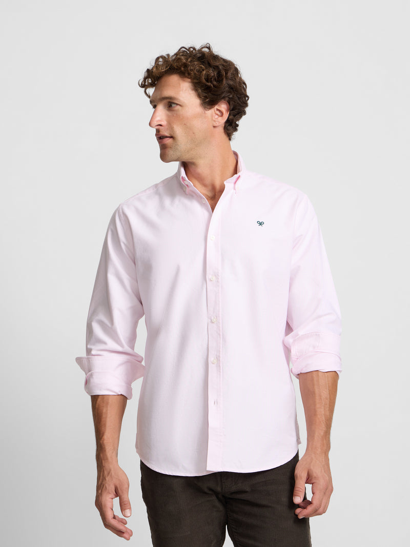 Camisa sport oxford rosa