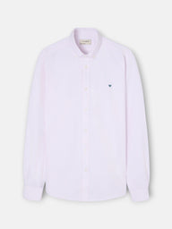 Chemise sport oxford à rayures moyennes roses