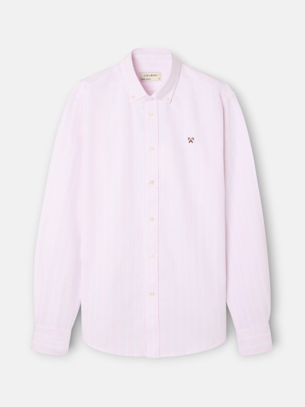 Camisa sport oxford raya ancha rosa