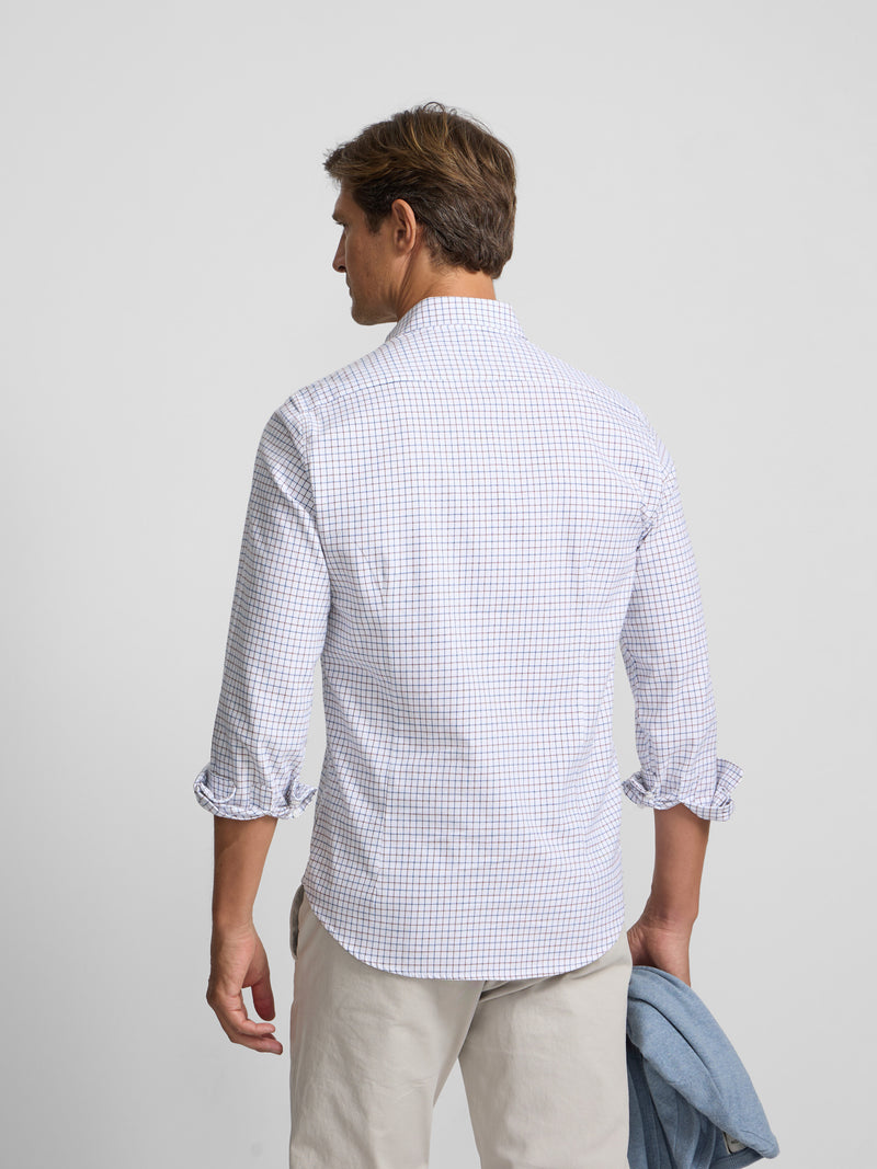 Chemise sport chaude à carreaux marron