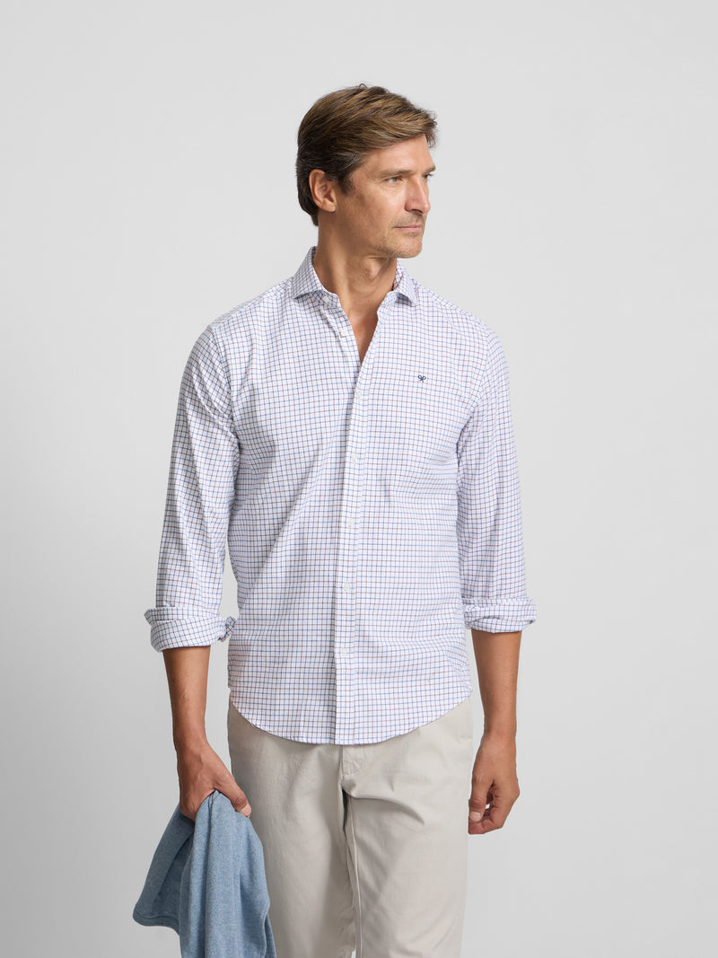 Chemise sport chaude à carreaux marron