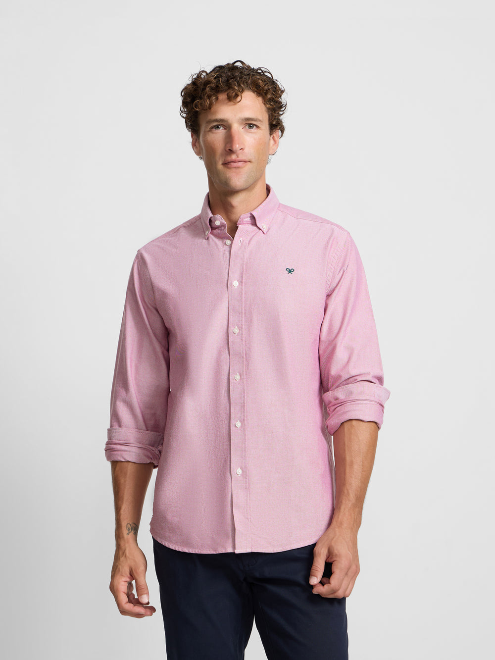 Burgundy Oxford Sport Shirt