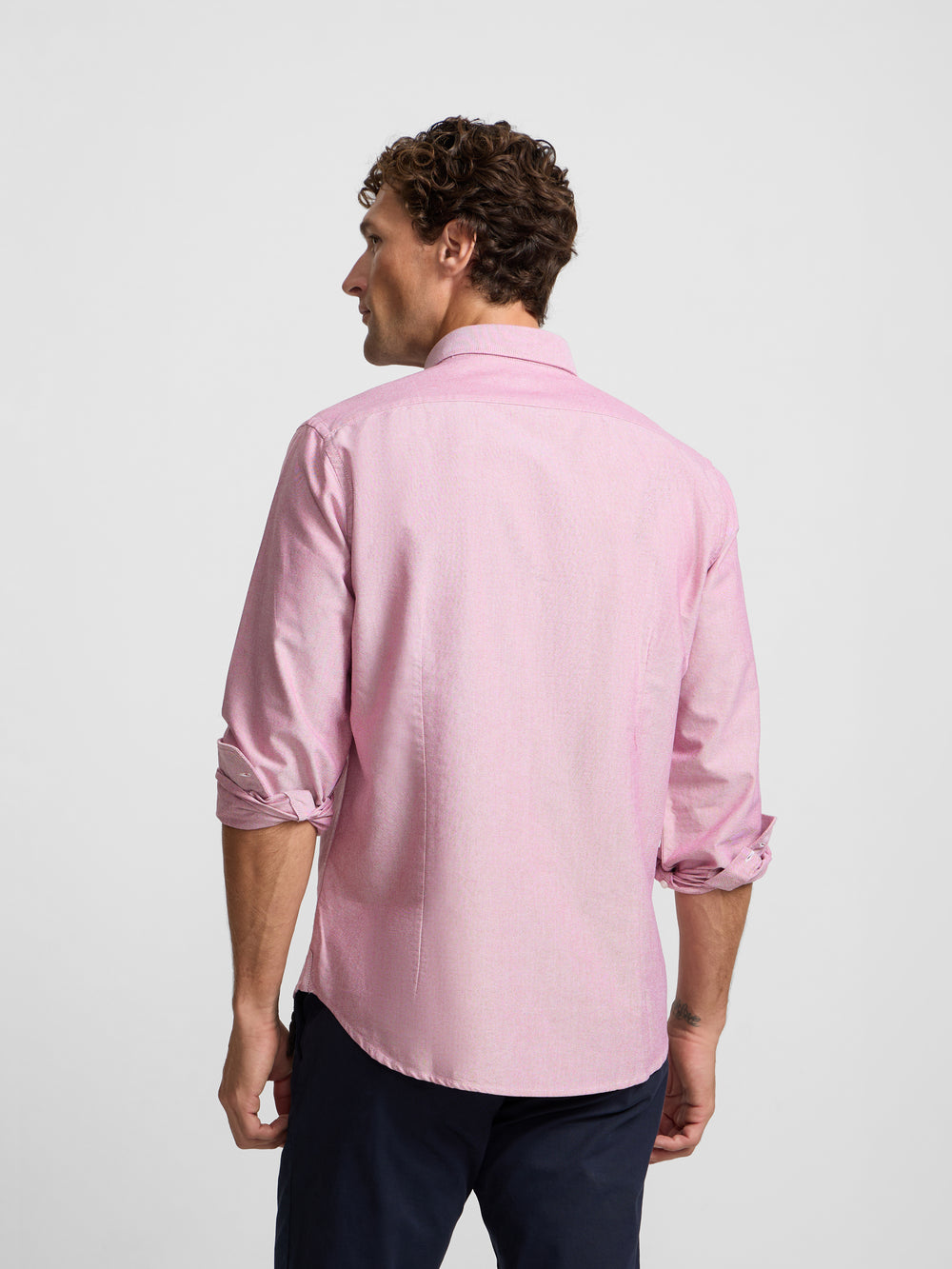 Burgundy Oxford Sport Shirt
