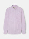 Camisa sport oxford rayas burdeos