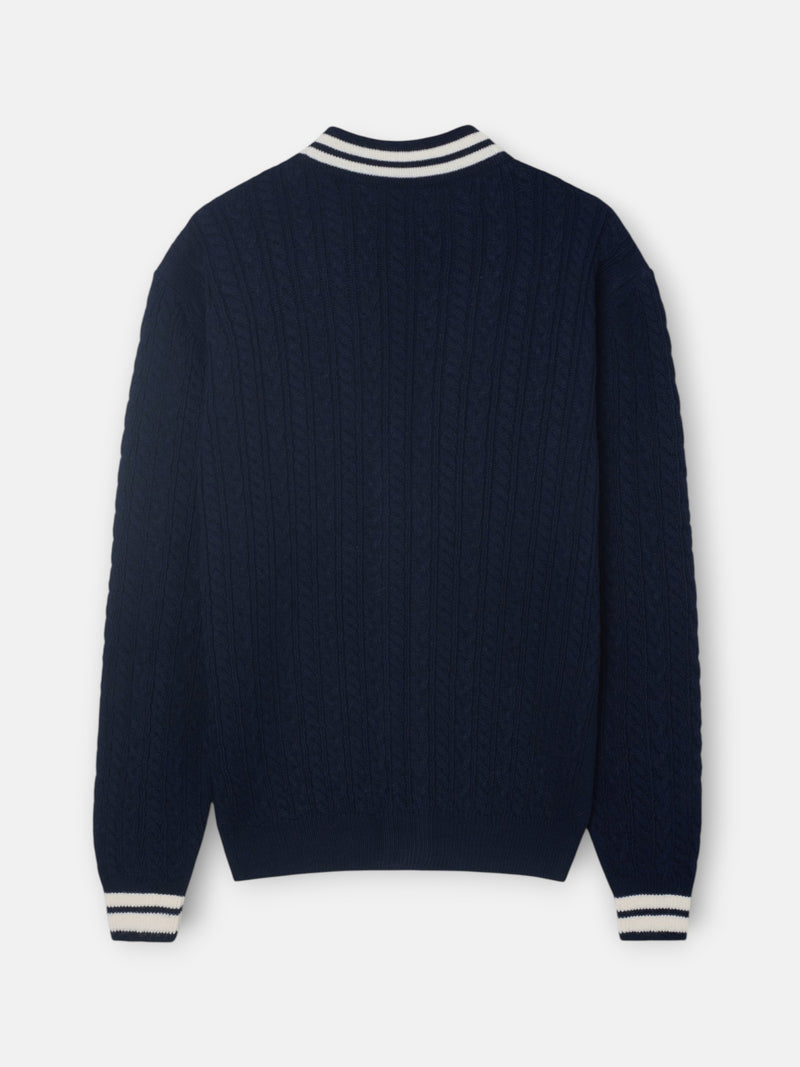 Cardigan college azul marino