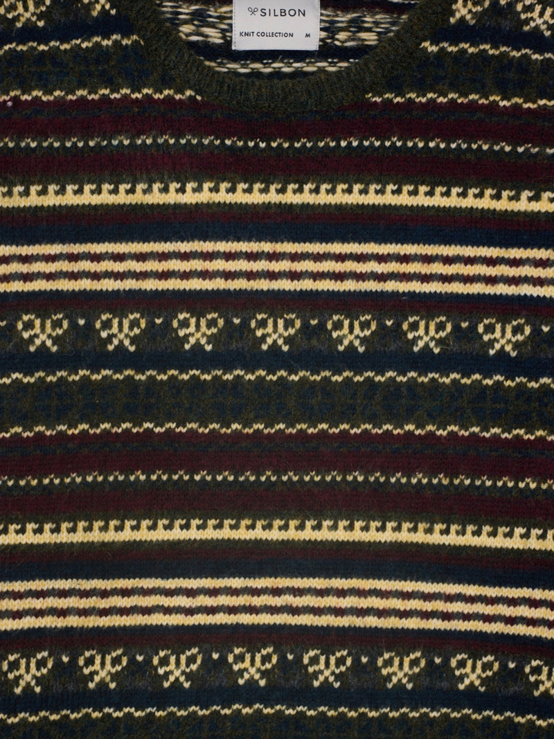 Jersey jacquard verde
