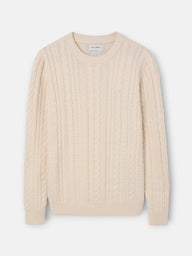 Beige cable knit sweater
