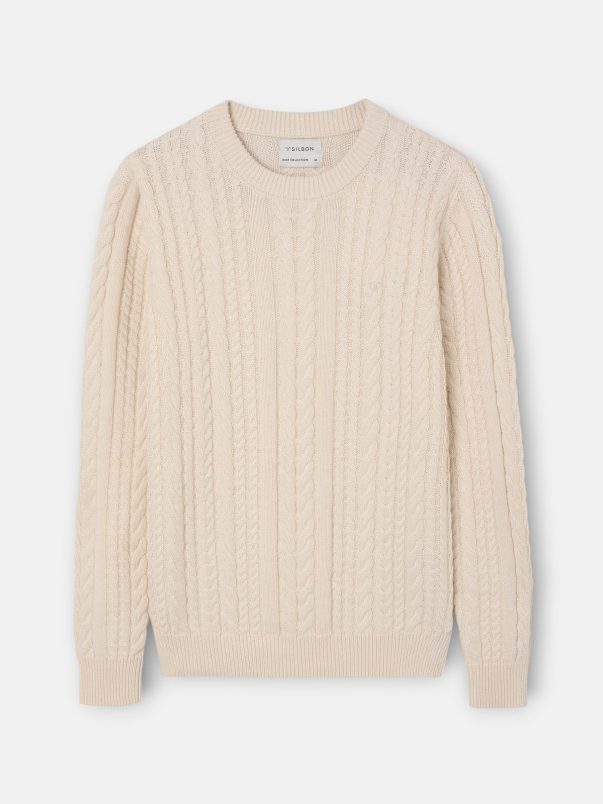 Pull torsadé beige