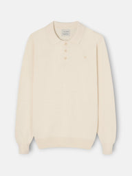 Jersey cuello polo piedra