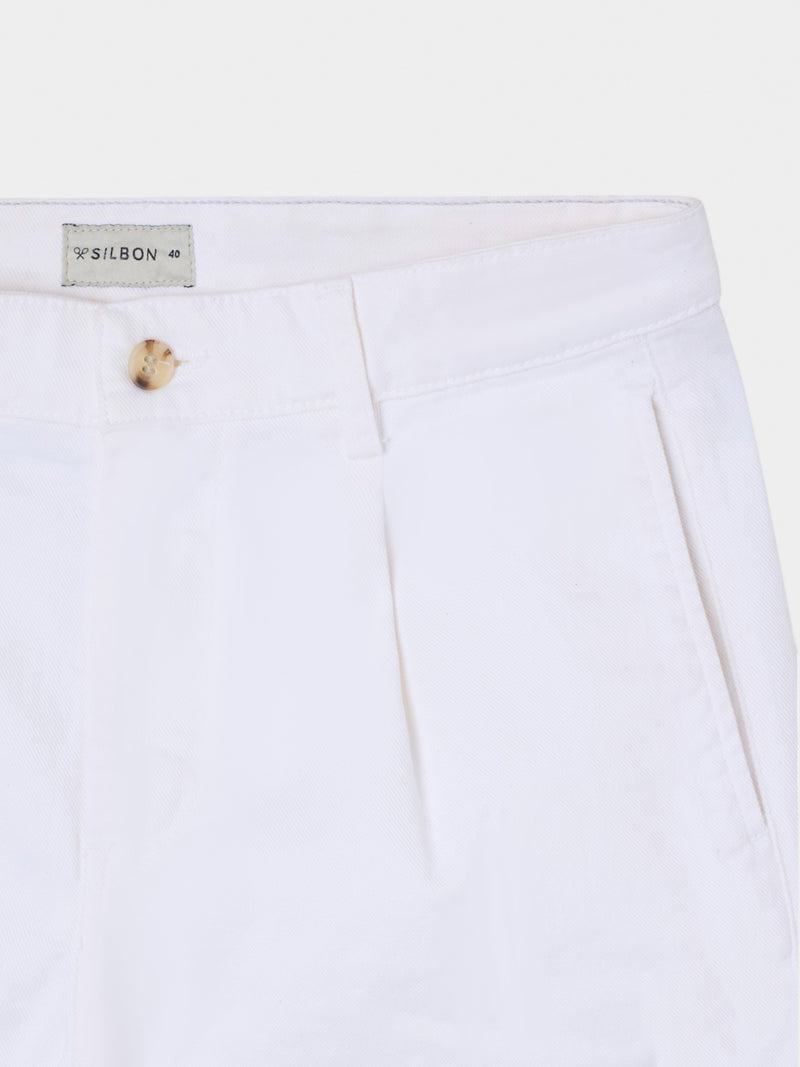White cruise denim sport trousers