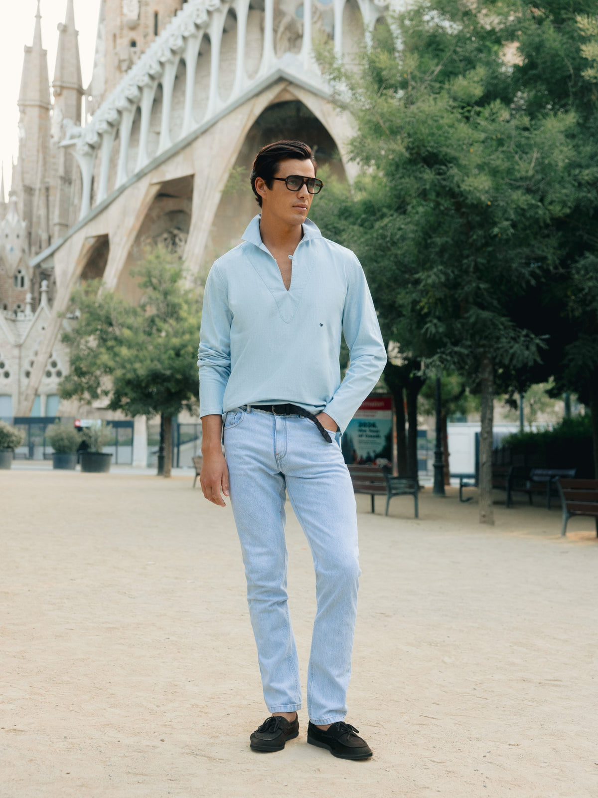 Pantalon sport cruise denim azul