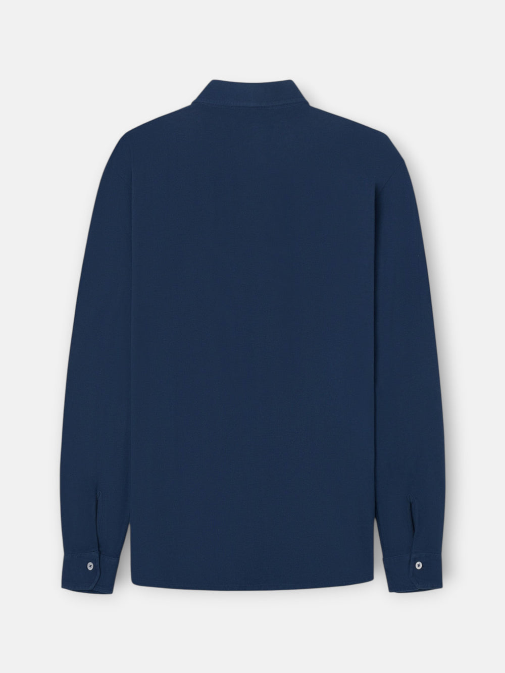 Polo manga larga chevron azul marino