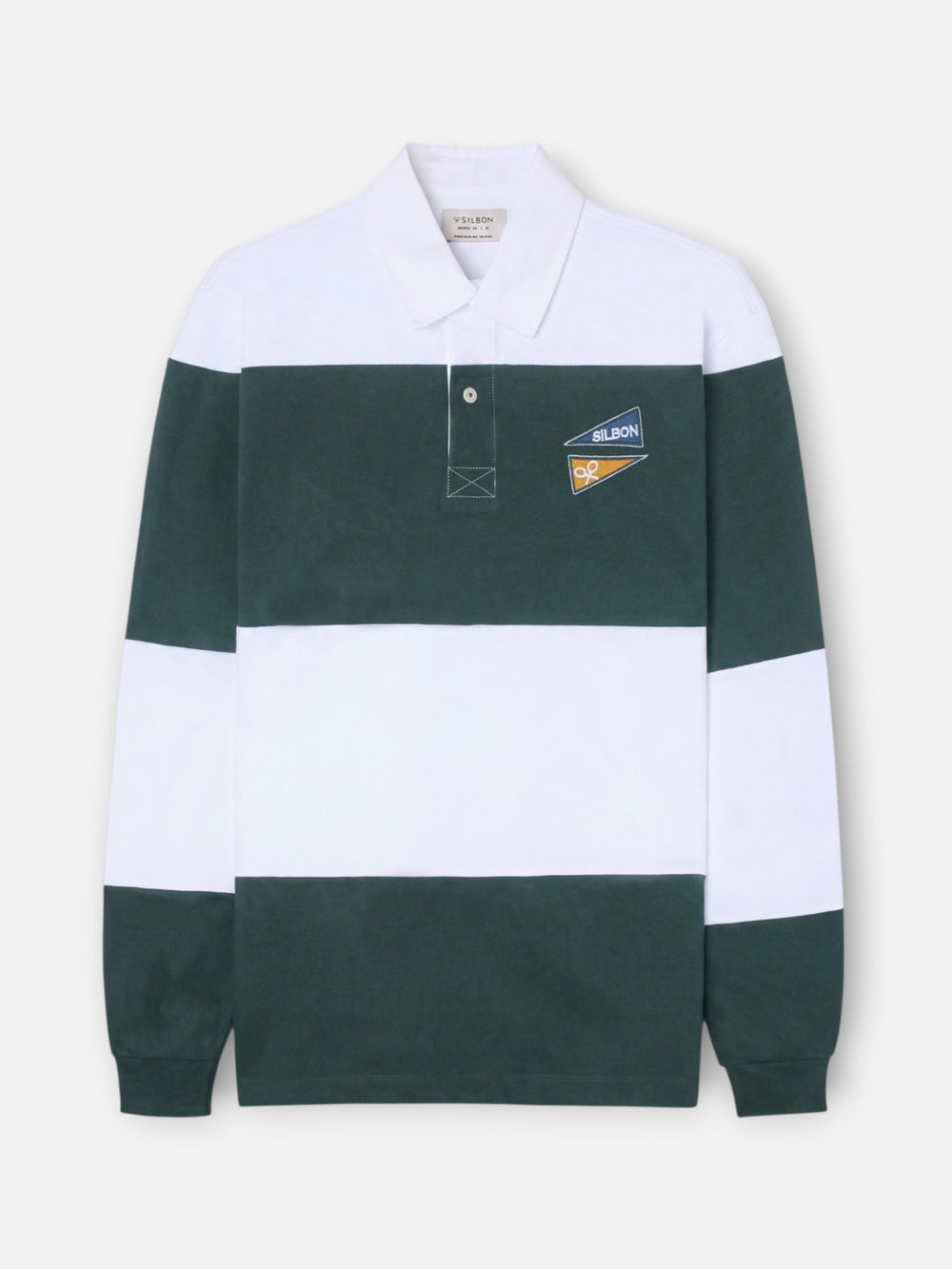 Polo clasico rugby rayas verde