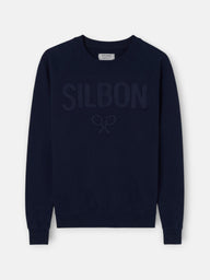 Sudadera ranglan silbon patch azul marino