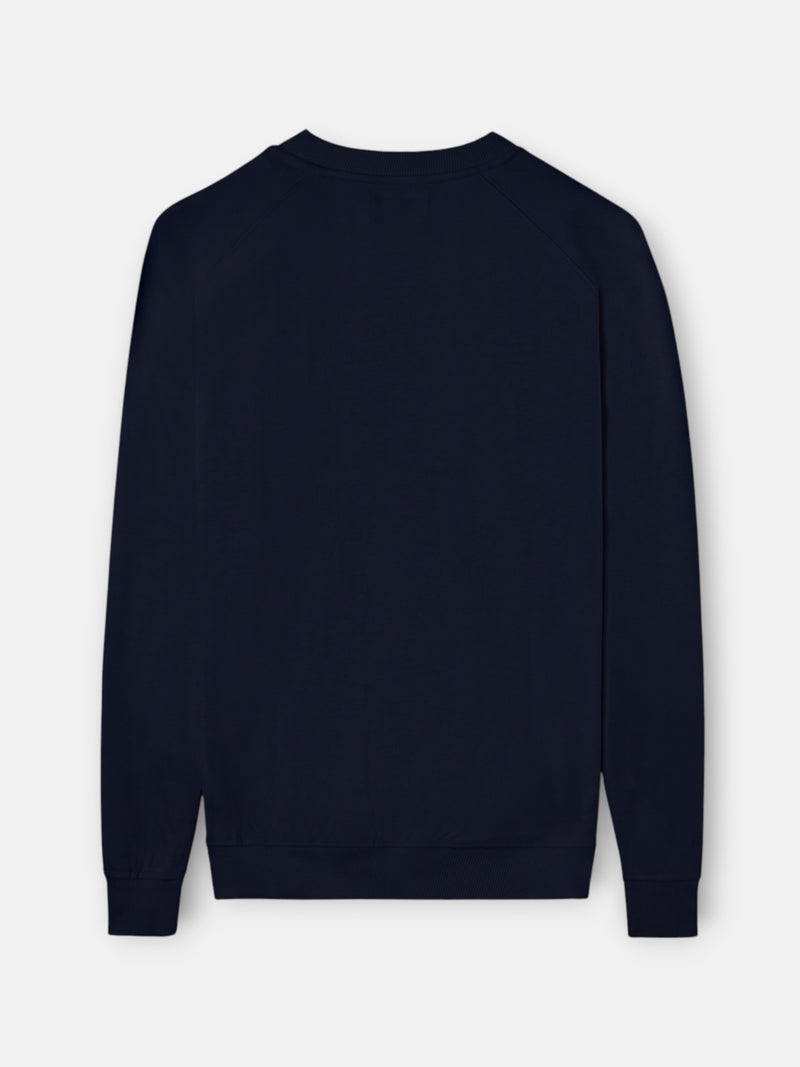 Sudadera ranglan silbon patch azul marino