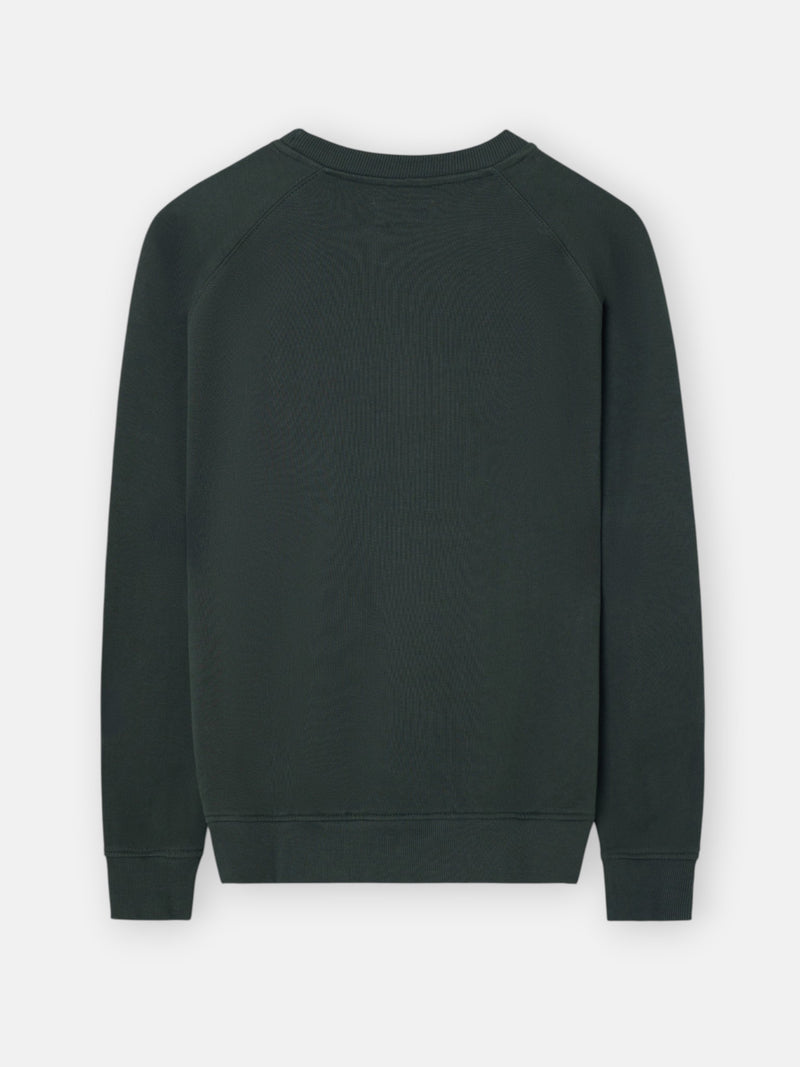 Raglan sweatshirt Silbon patch khaki