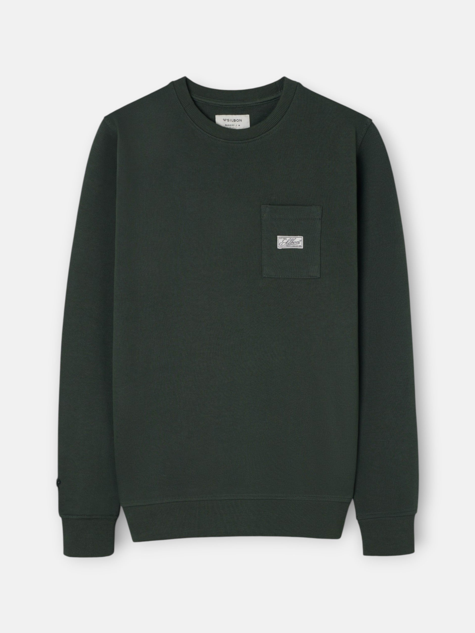 Sudadera bolsillo etiqueta khaki